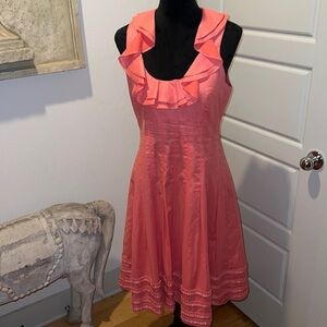 Adrianna Papell sleeveless A line ruffle front dress‎ Sz 10